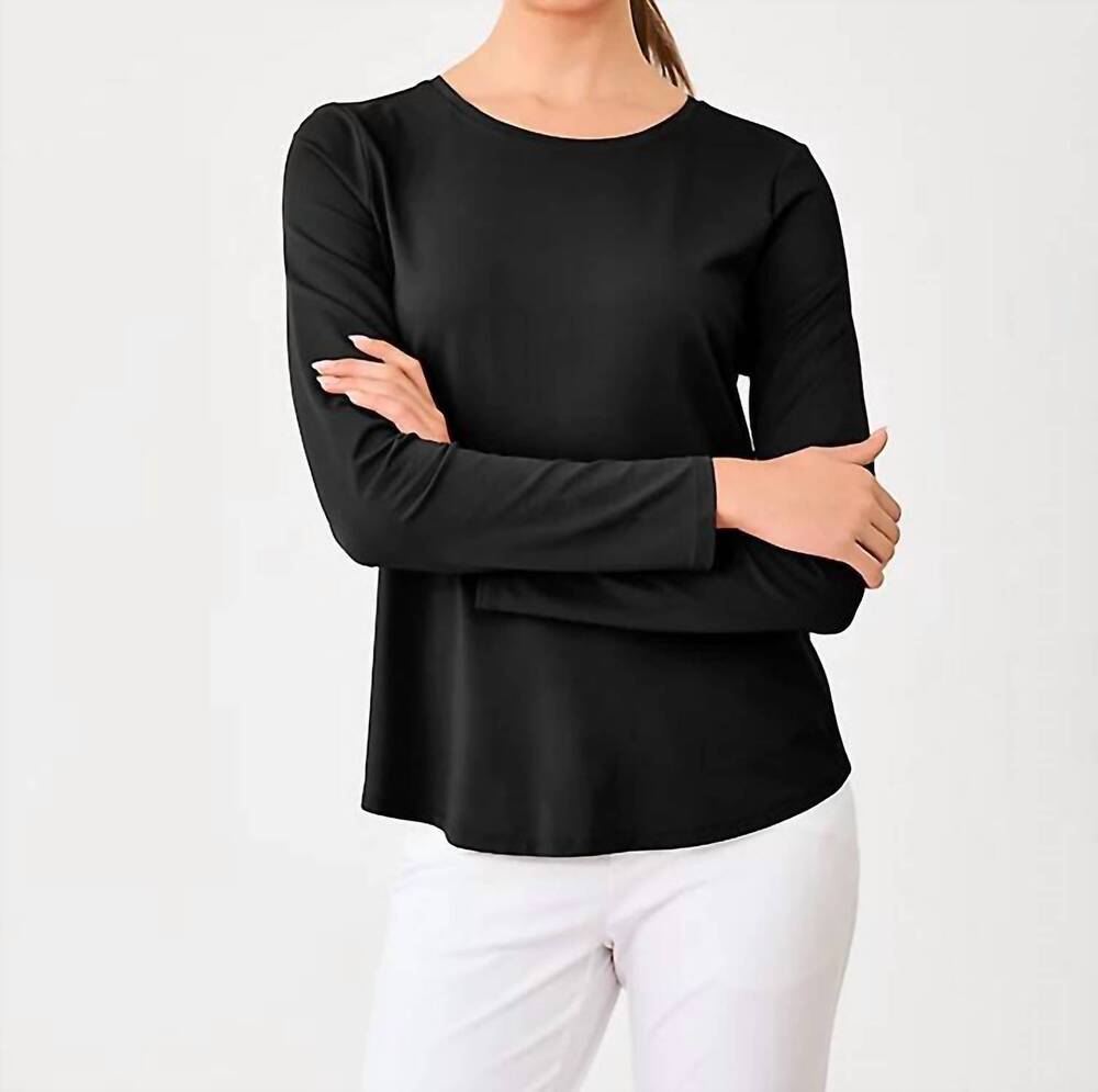 NEW LILLY PULITZER westley long sleeve active tee in noir